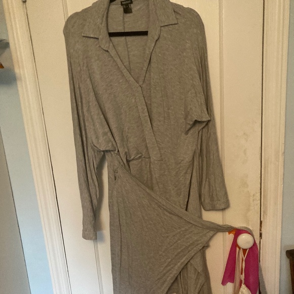 Bleusalt Gray Wrap Dress, M - Picture 1 of 3